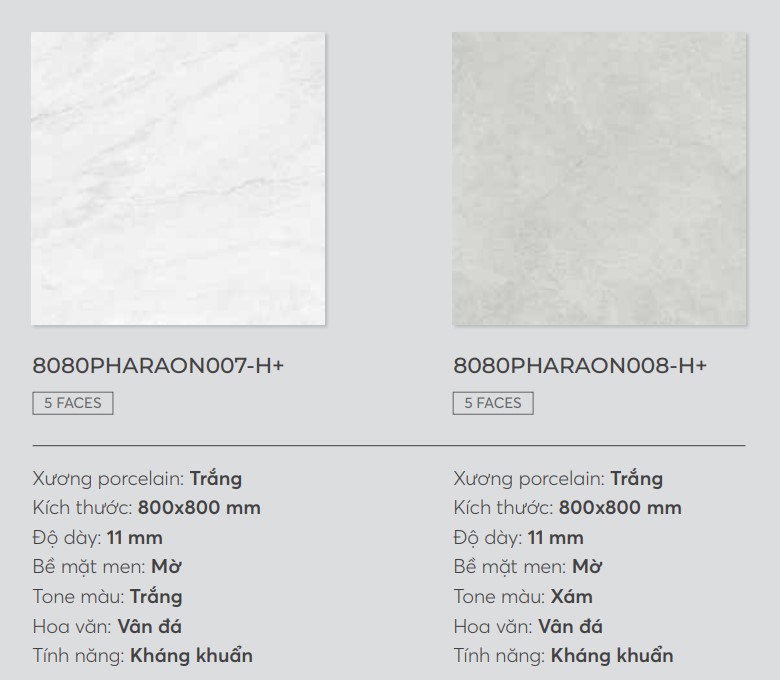 BST GẠCH PORCELAIN PHARAON – NGÔI NHÀ VĨ ĐẠI