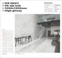 GẠCH ỐP LÁT ẤN ĐỘ 1200x1200mm-ICE ONXY (VA-SM.1216)