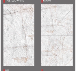GẠCH ỐP LÁT SOL WHITE ẤN ĐỘ 600x1200mm-VA-FL62.206M