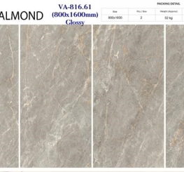 GẠCH ỐP LÁT ẤN ĐỘ 800x1600mm-ISTANBUL ALMOND (VA-816.61)