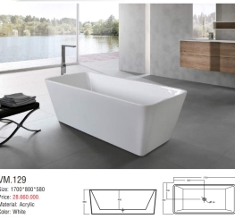 BỒN TẮM DÀI LIỀN KHỐI - VIỆT MỸ