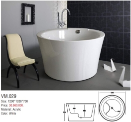 BỒN TẮM TRÒN & DÀI LIỀN KHỐI - VIỆT MỸ