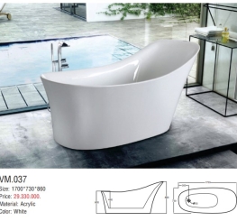 BỒN TẮM HÌNH GUỐC LIỀN KHỐI - VIỆT MỸ