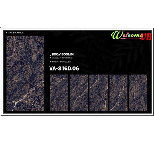 GẠCH ỐP LÁT ẤN ĐỘ 800x1600mm SPIDER BLACK (VA-816D.06)