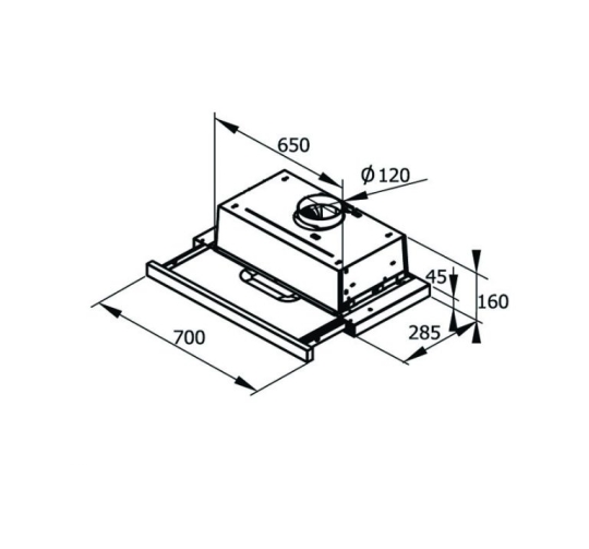 MÁY HÚT MÙI ÂM TỦ CANAVAL CA-8700T