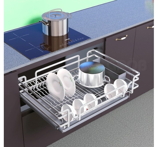 KỆ ĐỰNG BÁT ĐĨA ĐA NĂNG OVAL HỢP KIM PHỦ NANO