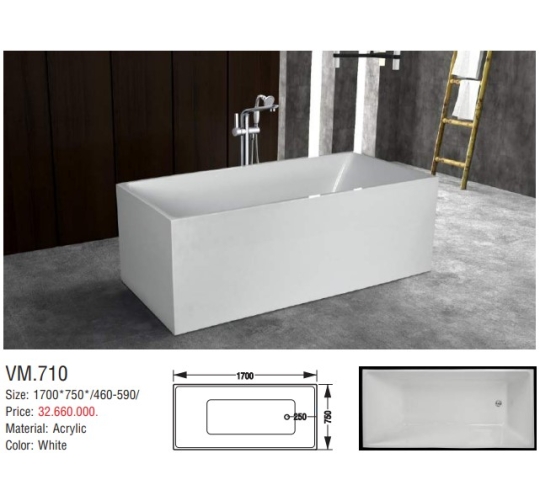 BỒN TẮM DÀI & OVAL LIỀN KHỐI - VIỆT MỸ