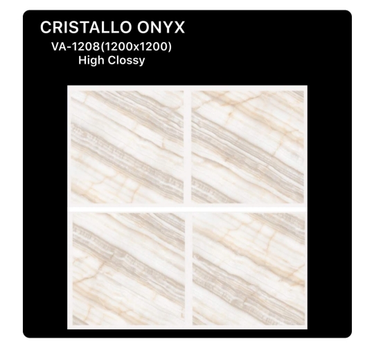 GẠCH ỐP LÁT ẤN ĐỘ 1200x1200mm-CRISTALLO ONYX (VA-1208)