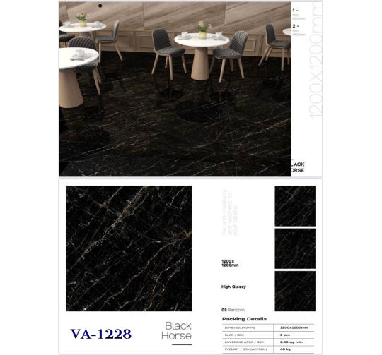 GẠCH ỐP LÁT ẤN ĐỘ 1200x1200mm-BLACK HORSE (VA-1228)