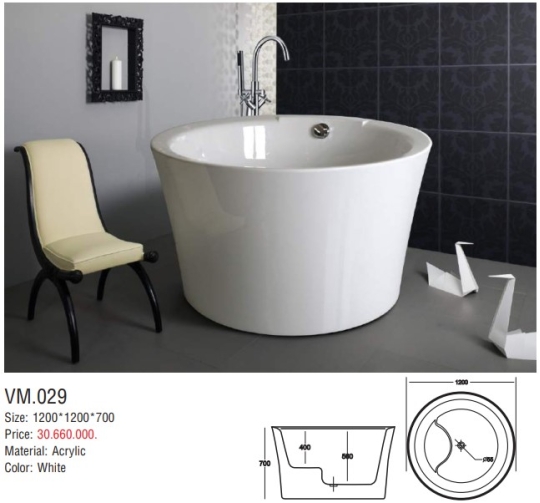 BỒN TẮM TRÒN & DÀI LIỀN KHỐI - VIỆT MỸ