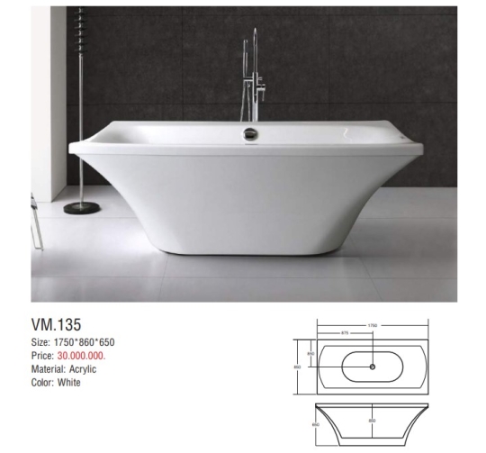 BỒN TẮM TRÒN & DÀI LIỀN KHỐI - VIỆT MỸ