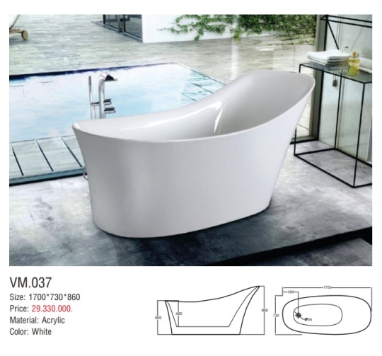 BỒN TẮM HÌNH GUỐC LIỀN KHỐI - VIỆT MỸ