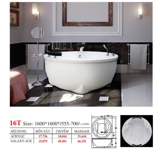 BỒN TẮM OVAL / TRÒN / GÓC ĐẶT SÀN - VIỆT MỸ