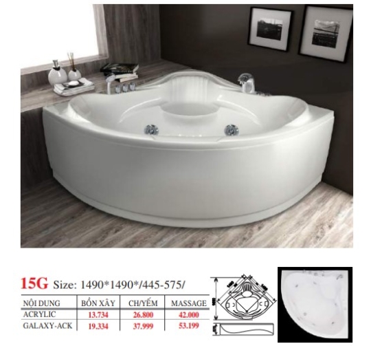 BỒN TẮM OVAL / TRÒN / GÓC ĐẶT SÀN - VIỆT MỸ