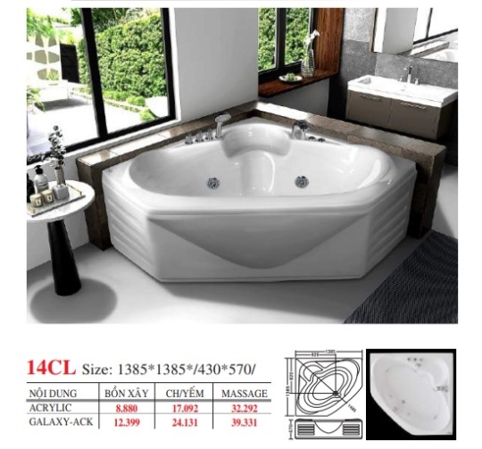 BỒN TẮM GÓC ĐẶT SÀN - VIỆT MỸ
