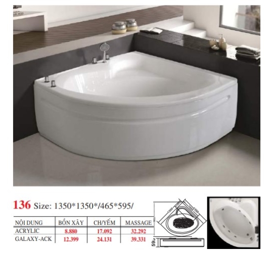 BỒN TẮM GÓC ĐẶT SÀN - VIỆT MỸ