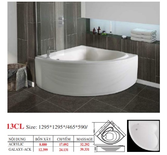 BỒN TẮM GÓC ĐẶT SÀN - VIỆT MỸ