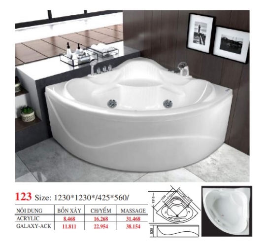 BỒN TẮM GÓC ĐẶT SÀN - VIỆT MỸ
