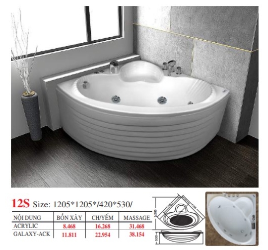 BỒN TẮM GÓC ĐẶT SÀN - VIỆT MỸ