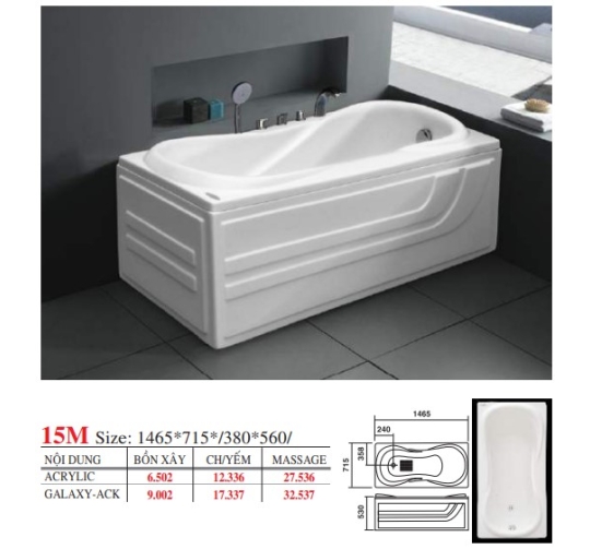 BỒN TẮM DÀI ĐẶT SÀN V14X - VIỆT MỸ